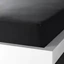 Простирадло на гумці 200х220 см мікрофібра чорного кольору 327889