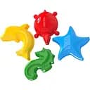 Набор для игры с песком ТехноК Формочки морские зверьки 4 шт. (2421) 