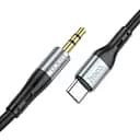 Кабель Hoco UPA22 - 3.5 мм to Type-C silicone digital audio conversion 1 м черный