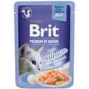 Вологий корм для котів Brit Premium Delicate Fillets in Jelly Salmon філе в желе лосось 85 г 
