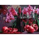 Набор для росписи по номерам Вино и орхидеи, 30x40 см, КНО5696