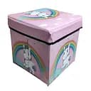 Складний органайзер-короб C 68854-2 з щільного картону вологостійка тканина рожевий 30 х 30 х 30 см