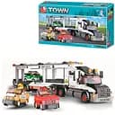 Конструктор детский SLUBAN Трейлер с машинками, M38-B0339, 638 деталей, фигурки персонажей