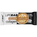 Батончик LipoBar Exclusive Protein Bar, 50 грамм обогащенный биоактивным коллагеном Peptan - Капучино