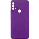 Чохол TPU Getman Liquid Silk Full Camera для Motorola Moto E40 Фіолетовий / Purple