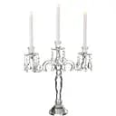 Свічник кришталевий J-line 45 см на 3 свічки прозорий (47325)