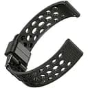 Браслет double для Samsung Gear Sport - чорний ширина кріплення 20мм силікон Watchbands (W39-7WB34991337)