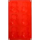 Силиконовая форма-планшет для выпечки Ekodeo Мишка красная (P89902)