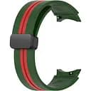 Браслет Cls-line-black для Samsung Galaxy Watch 5 - зелено-червоний ширина кріплення 20мм силікон Watchbands (W36-0WB12227561)