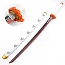 Катана клинок Кьоджуро Ренгоку з аніме Клинок, що розсікає демонів / Demon Slayer.