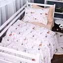 Комплект постельного белья MirSon Poplin Line Kids 06 Rabbit Alphabet 143х210 см темно-бежевый (2200009716652)