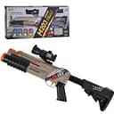 Іграшковий автомат з оптичним прицілом у кольорі хакі, 20 м'яких патронів та механічний принцип роботи