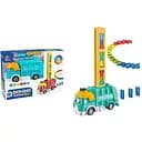 Машина с домино, расставляющая фишки (80 штук), подсветка, песни, истории, скороговорки на английском языке, регулировка направления 367-3A