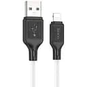 Кабель Hoco X90 Cool silicone charging data cable for Lightning Білий