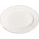 Блюдо Lefard Золота хвиля овальне, 26х18,5 см, біле із золотим (359-478-2)