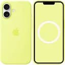 Чехол Silicone Case with Button, Animation & MagSafe для Apple iPhone 17 Neon Yellow AAA (153236)