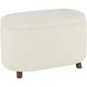 Пуф J-line з коробом на ніжках білий (38815)