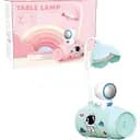 Детская настольная лампа Космонавт баночка голубая (348F)