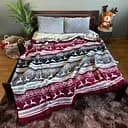 Плед покривало Bridge двосторонній Євро Олені яскраві зимовий 200х220 Бавовна Червоний