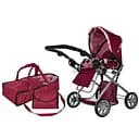 Коляска для ляльки, сумка, кошик, люлька-переноска, регульована ручка, 48x43.5x59 см