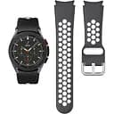 Перфорований ремінець для Samsung Galaxy Watch 7 - чорно-білий ширина кріплення 20мм силікон Watchbands Uniq (W48-01WB69935922)