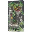 Трубка курительная + гриндер для измельчения табака HL-YD-305 Конопля Silver Black (10915)