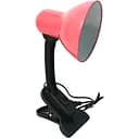 Настільна лампа на прищіпці рожева (11006)