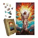 Деревянный фигурный пазл Мозаика Воскресенье, А2, Деревянная коробка 300+ элементов