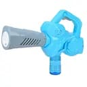 Бластер для мыльных пузырей DE-17 со звуковыми и световыми эффектами питания от батареек голубой