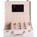 Кейс-органайзер для украшений Yiwu с накидными замками 24x18.5x8.5 см белый HP-5-15W