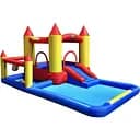 Надувной водный центр Costway Happyland с горкой 400см с вентилятором