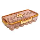 Лоток органайзер для хранения яиц Yiwu HP-27-1 пластиковый на 18 ячеек коричневый