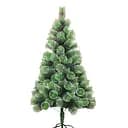 Штучна новорічна ялинка C 66871, 90 см - прикрашена глітером, у пакеті, зелена