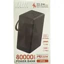 Аккумулятор портативный Profit SP08 80000mAh 22.5W + PD 20W LED черный с фонариком