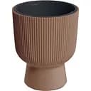  Кашпо для цветов Prosperplast Milly круглый на ножке 240 мм каштаново-коричневый