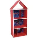 Детский домик-полка H 2020-19-2 Spider-Man для хранения книг и игрушек красный