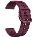 Ремінець Flower для Samsung Gear S2 Classic - темно-червоний ширина кріплення 20мм силікон Watchbands (W32-7WB23858469)