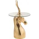 Кавовий столик J-line  з фігуркою антилопи золотий (45237)