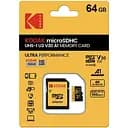  Карта пам'яті Kodak microSDXC UHS-I V30 A1 64Gb Class 10 + адаптер (720094858640)