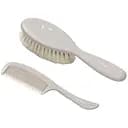 Щетка и гребешок для волос BabyOno, супермягкая щетина, светло-серый (568/03)