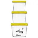 Набір харчових контейнерів з різьбленням Stenson 3 шт. жовтий (25564)