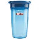 Чашка-непроливайка Nuby 360° с крышечкой 360 мл голубая (NV0414003blu)