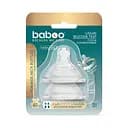 Прозрачная силиконовая соска Baboo, на широкое горлышко, для густой жидкости, 6+ мес., 2 шт. (4-113)