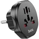Адаптер Hoco AC6 для розеток вилок CN/UK-EU чорний