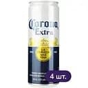 Пиво Corona Extra светлое слим 4.5% 1.32 л ж/б (4 шт. х 0.33 л)