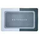 Коврик суперпоглащающий в ванную Stenson 80x50 см прямоугольный серый (26281)