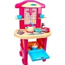 Детский игровой набор, кухня с игрушечной посудой и кухонными принадлежностями, розового цвета