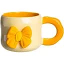 Чашка фарфоровая Yiwu с магнитом 400 мл бежевый с оранжевым Yiwu FM-52A