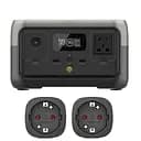 Зарядна станція EcoFlow River 2 + перехідник-адаптер з європейської вилки на китайську