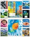 Зошити учнівські 48 аркушів лінія Люкс Мікс 1, 10 шт. в упаковці